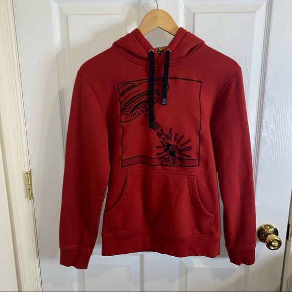 COACH X DISNEY MICKEY MOUSE X KEITH HERING RED HOODIE SIZE XS - Picture 4 of 10